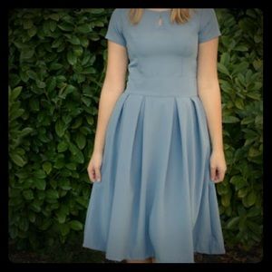 Pale Blue Midi Dress